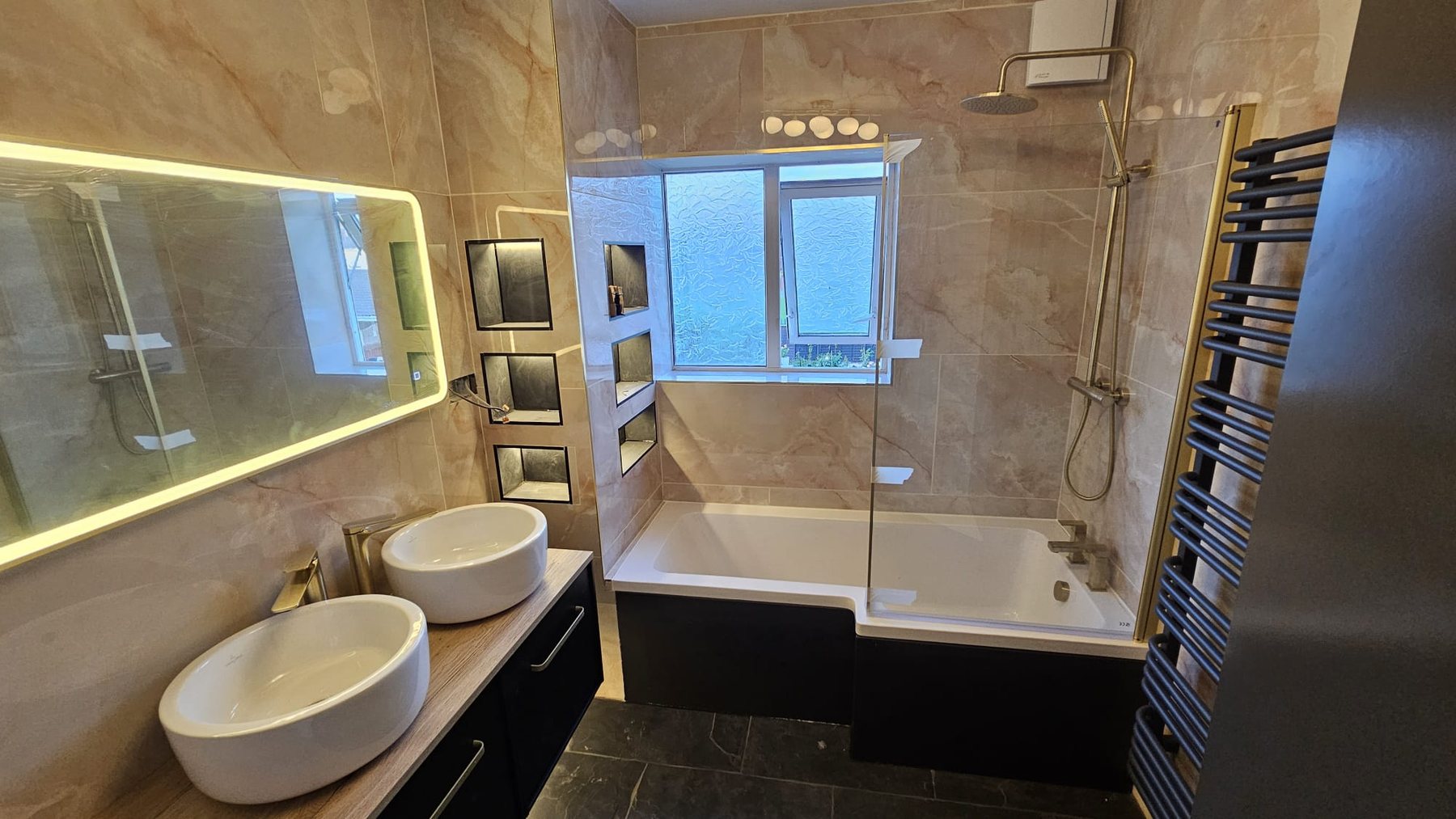 Completed bathroom renovation