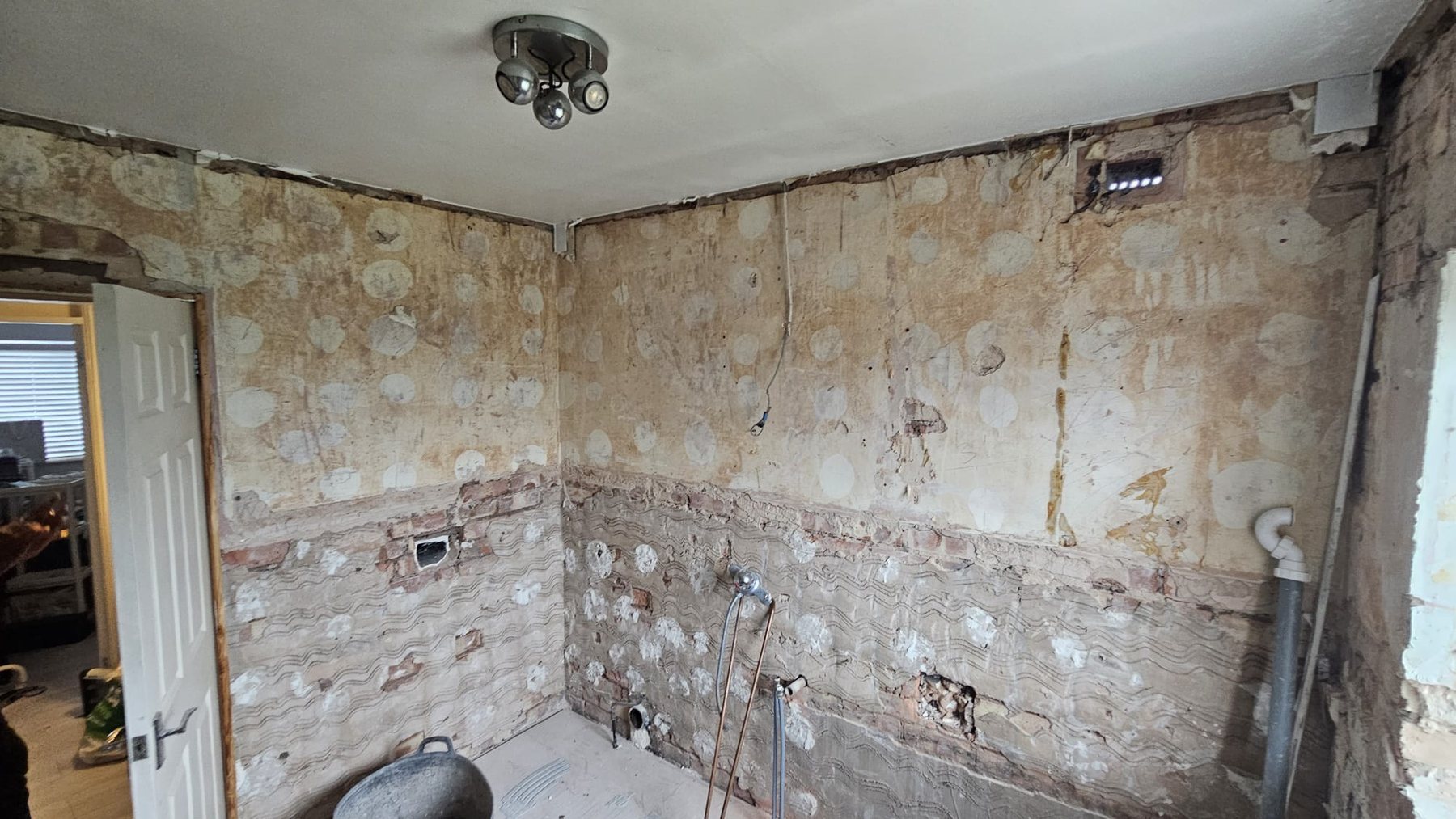 Bathroom wall preparation
