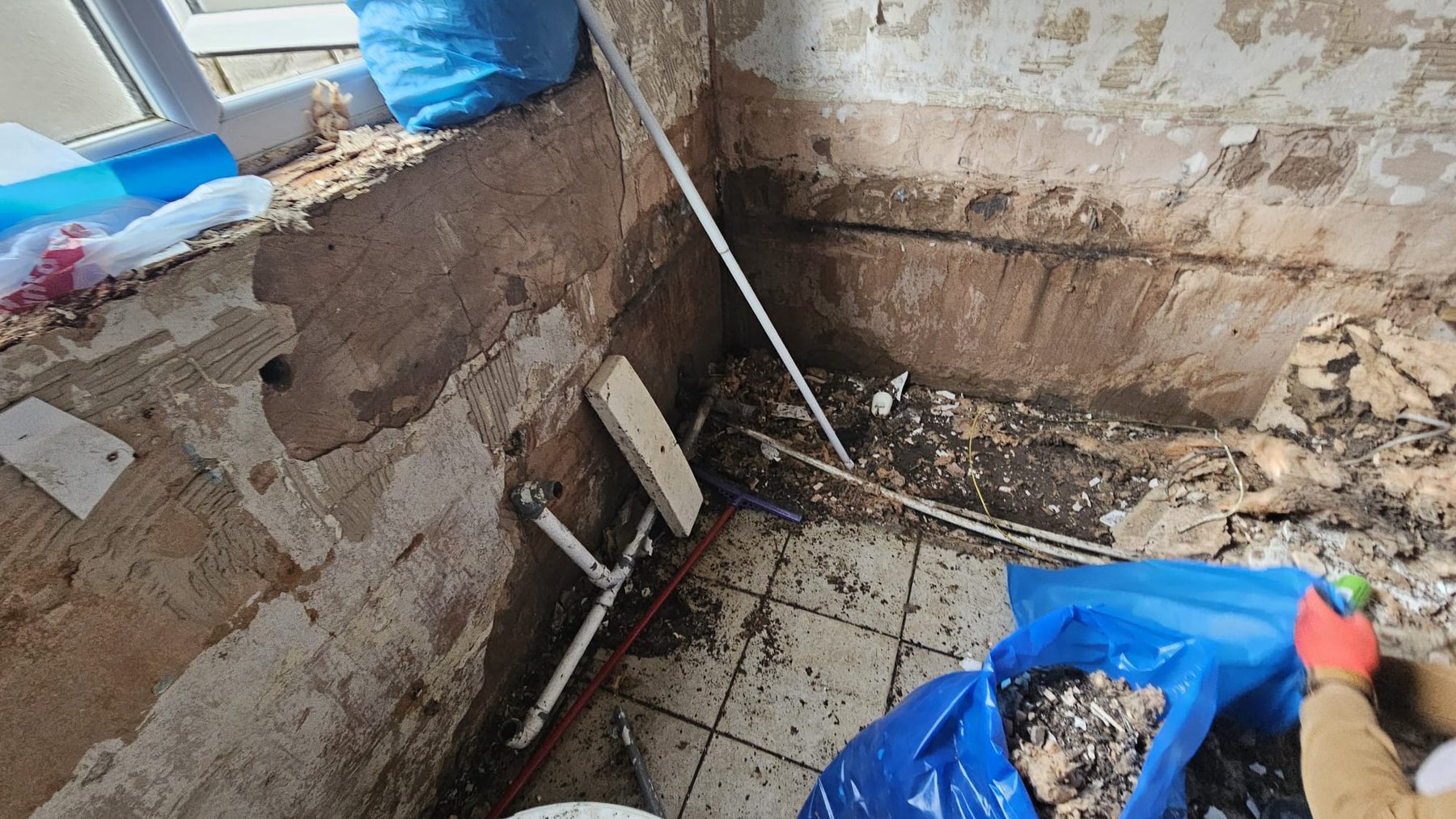 Plumbing preparation during renovation